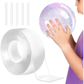 White Creative Nano Tape Bubbles, DIY Multiple Play Methods Intellectual Development Kneading Toys, Double Sided Nano Tape Elastic Bubble DIY Craft Kit, Party Balloons,Decorations