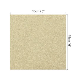 MECCANIXITY 50 Sheet Glitter Origami Paper 6x6 Inch Sparkle Square Folding Sheet 15x15 cm Craft Folding Paper for DIY Craft and Arts, Light Gold