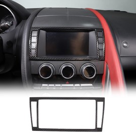 Daeiclru Car Navigation Screen Frame Trim Cover Fit for Jaguar F-Type 2013-2018, Central Navigation Adjustment Button Panel Cover, Center Display Frame Trim Cover Accessories (Carbon Fiber Pattern)