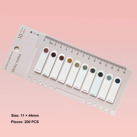 Aiuzyo Sticky Tabs, Reusable Writable Translucent Index Book Tabs, Annotation Tabs Page Marker for Books File Notebook (Vintage-200 Pieces-Round)