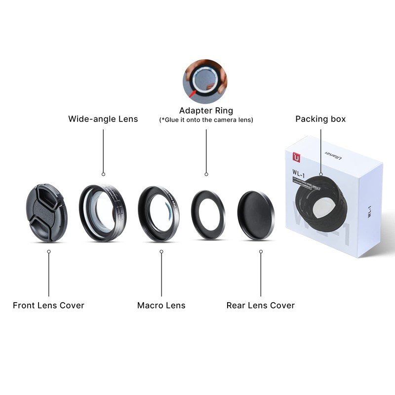 Wide Angle Lens for Sony ZV1, ULANZI WL-1 18 mm