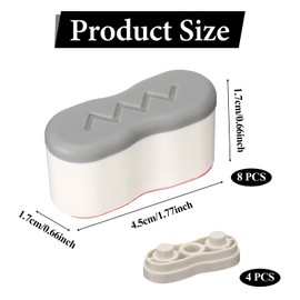 8 Pcs Toilet Seat Bumpers, Self Adhesive Bidet Toilet Seat Riser Toilet Seat Stabilizer, Bidet Attachment Universal For Buffer Toilet Lid Rubber Bumpers(8)