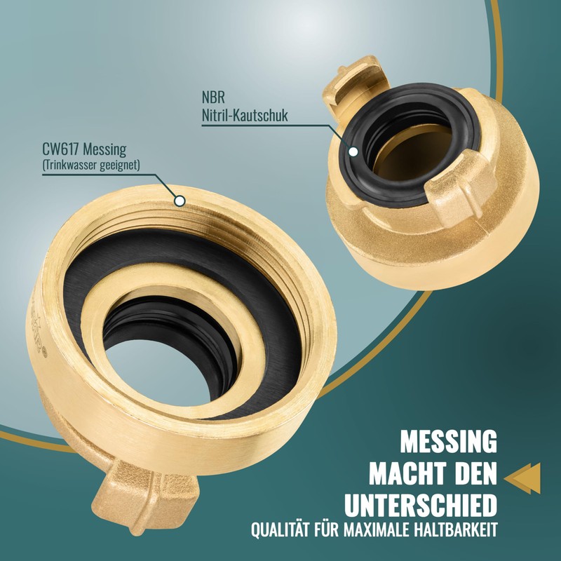 Poppstar Brass Quick Coupling 1 1/2 Inch Internal Thread (System