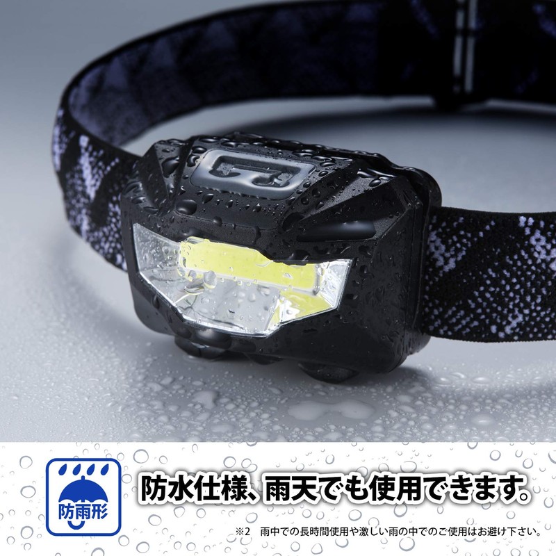 Asahi Denki Kasei, Wide LED Headlight, ACA-4306, Black, 2.4 x