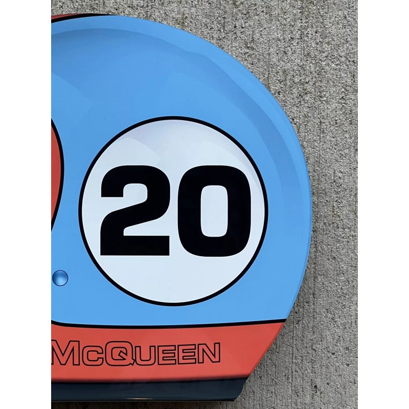 steve mcqueen RACING open face Helmet Style Sign lemans daytona