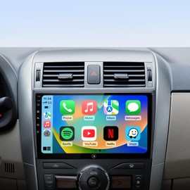 RUICAR Car Stereo Radio for Toyota Corolla 2008 2009 2010 2011 2012, 9 Inch IPS HD Touch Screen 2+64G Wireless CarPlay Android Auto, 5G WiFi Android 13 GPS FM/SWC Bluetooth 1080P Backup Camera