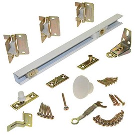 Johnson Hardware 170w363h Bi-fold Door Hardware Set, White, 36"
