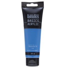 LIQUITEX Acrylic Paint Basics B-038, Cerulean Blue Hue, 4.0 fl oz (118 ml)