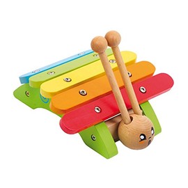 small foot 8534 Xylophon „Schnecke“ aus Holz, süßes mit 5 Klangstäben und 2 Schlegeln
