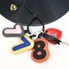 Fuerxy Lucky Numbers 0-9 Bag Charms, PU Keychain Accessories for