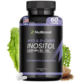 Nuboost Inositol Cápsulas Myo Chiro Mezcla Hecho Usa