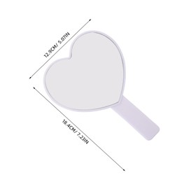 SAFIGLE 3pcs Heart Shaped Handheld Mirrors with Handle Compact Lightweight Portable for Makeup and Hair Styling Travel Cosmetic Women Her Wedding Birthday Party Favors