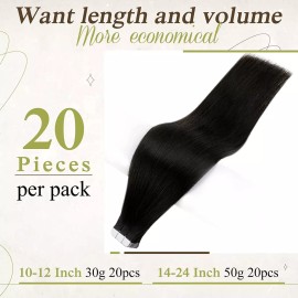 Full Shine Extensiones Cabello Natural 16in 20pz 50gr Negro