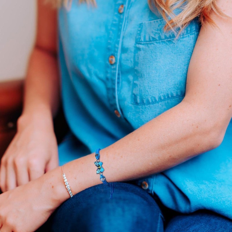 Always Believe in Yourself Butterfly Bracelet Adjustable String Butterfly Bracelets