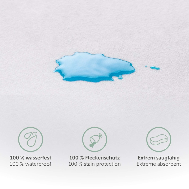 Laleni Waterproof Molton Mattress Pad, Breathable Mattress Protector 100 %