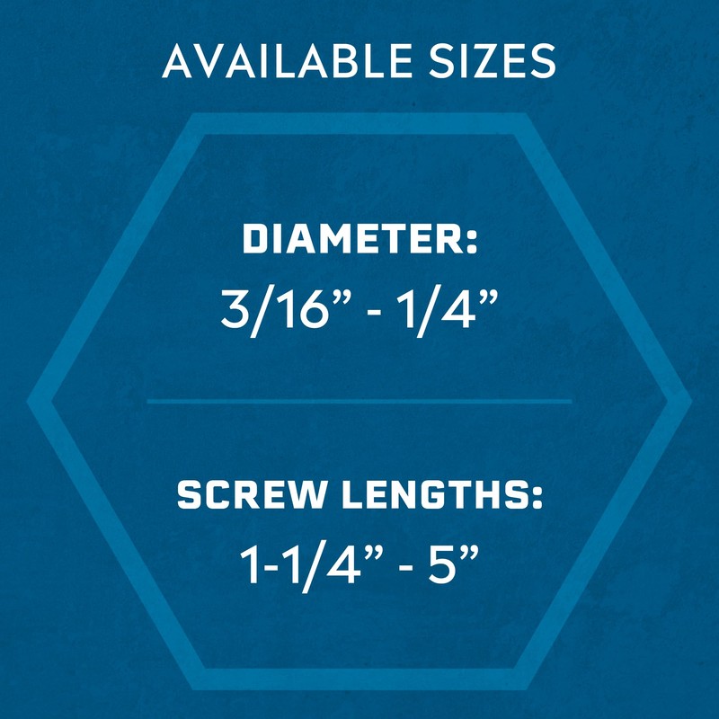 Tapcon 1/4 x 3-3/4 Inch Blue Climaseal® Hex Head Concrete