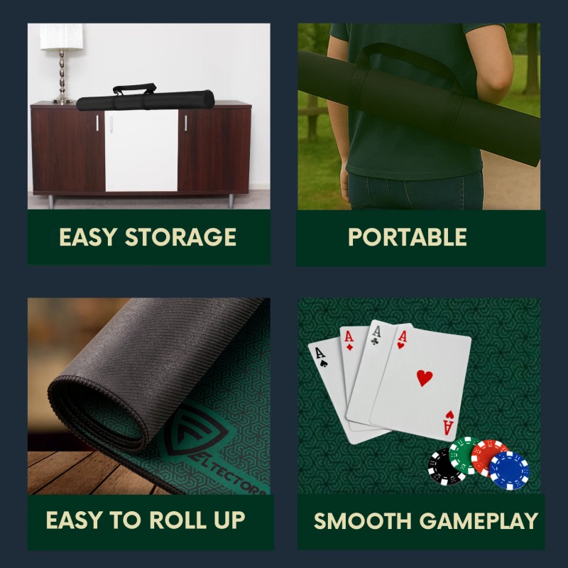 Feltectors Board Game Mahjong Neoprene Mat Card Table Cover 73x31.5"