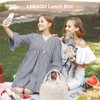 LEDAOU Insulated Lunch Box Women Reusable Lunch Bag Cord Lunch