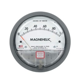 DWYER 2008 140F MAX, PRESSURE GAUGE, 8 INCH WATER COLUMN, NPT THREAD AIR FILTER KIT 1/8 INCH THREAD, 2% ACCURACY, 15 MAX PSI