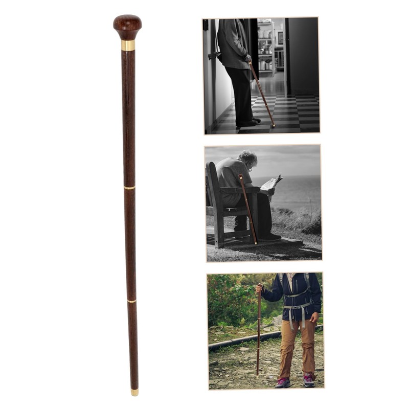TOVINANNA Wooden Walking Sticks for Men Durable Anti-Slip Handle for