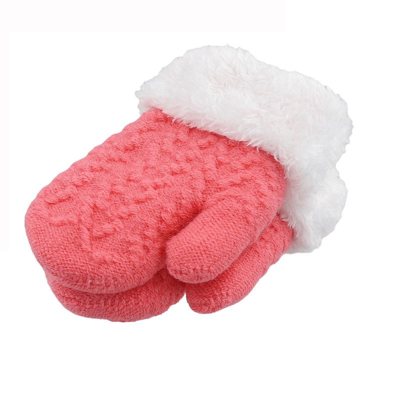 FGSS Kids Winter Knit-Mittens Toddler Warm Thick Fleece Gloves Cold