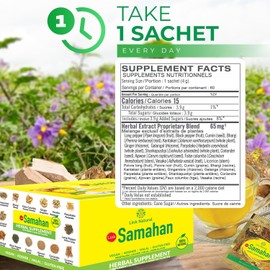 SAMAHAN Ayurvedic Herbal Tea Packets - Sri Lankan Ceylon Blend with 14 Natural Herbs Including Ginger, Black Pepper & More, Herbal Tea Bags for Wellness, Relaxation & Daily Comfort - 100 Count