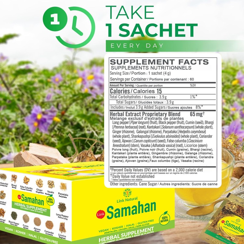 SAMAHAN Ayurvedic Herbal Tea Packets - Sri Lankan Ceylon Blend