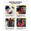 A-BOAR 3/4" D-Ring Shackles, Heavy Duty Forged Steel Shackles with