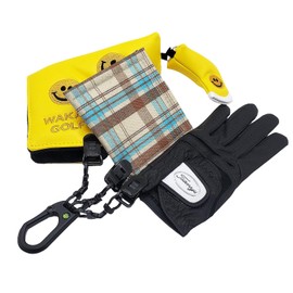 Golf Clip Single 1 Piece Double 2-Pack 3-Pack Putter Cover Holder Glove Holder Glove Holder Towel Holder Mask Holder Clip Single Piece (3-Pack, Black)