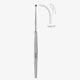Norralco Kuhn-Bolger Sinus Curette, 8", Curved 90 Degree, Oblong, Small, 3.5mm x 5mm