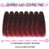 FFDDear 8 Packs Curly Faux Locs Crochet Hair 18 Inch