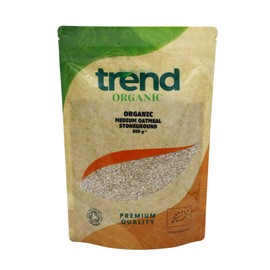 Trend Organic Medium Oatmeal Stoneground, Wholesome Fibre Boost for Culinary Excellence – High in Protein, Certified Organic, Vegan, GMO-Free, No Additives No Preservatives, 1kg