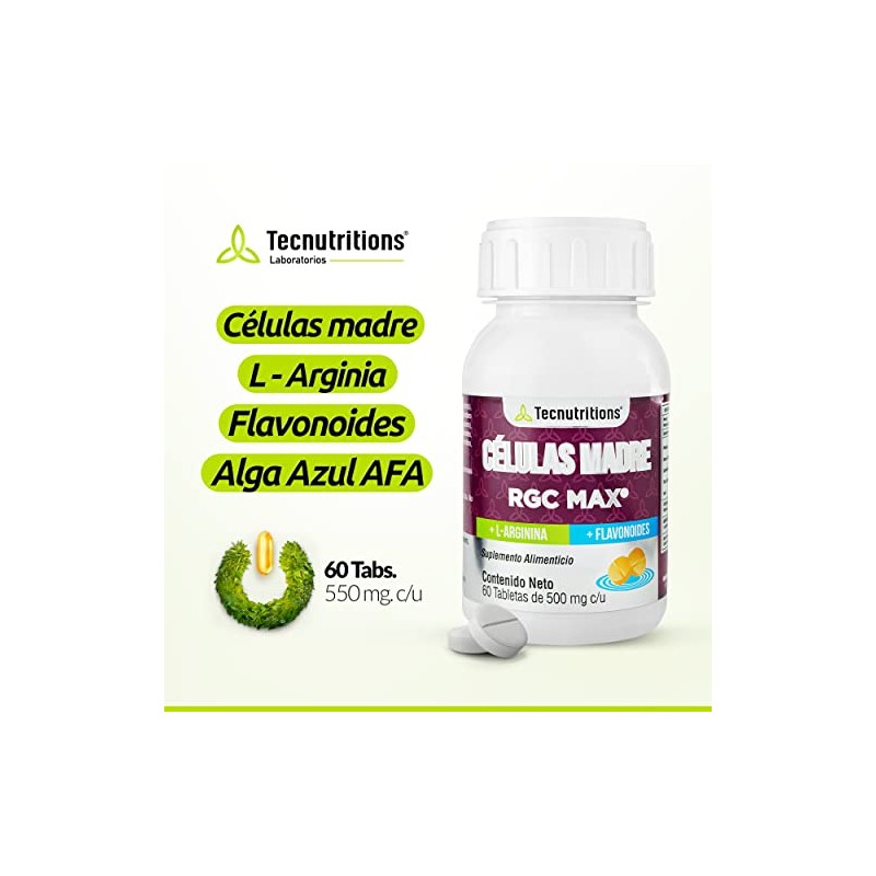 Suplemento CELULAS MADRE RGC MAX (60 tabletas de 500mg cu)