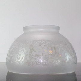 Satin Etched Glass Replacement Shade with 4 Inch Fitter