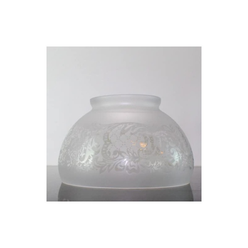 Satin Etched Glass Replacement Shade with 4 Inch Fitter