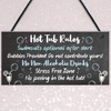 RED OCEAN HOT TUB RULES Sign Hot Tub Signs And