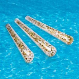 Pool Noodle Inflate | 60 Inch | 1 PC | Gold Glitter Inflatable Pool Toy Party Decoration