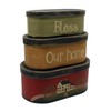 CVHOMEDECO. Primitives Rustic Oval “Bless Our home” Cardboard Nesting Boxes,