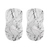 FUIALDOLG Stretch Bar Stool Covers Set of 2,White Marble Pattern
