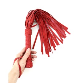 Handcrafted Gentle Horse Whip - 19.7 and 27.6 Inches Genuine Leather Ridint Tools - Thick Equestrian Training and Riding Essential