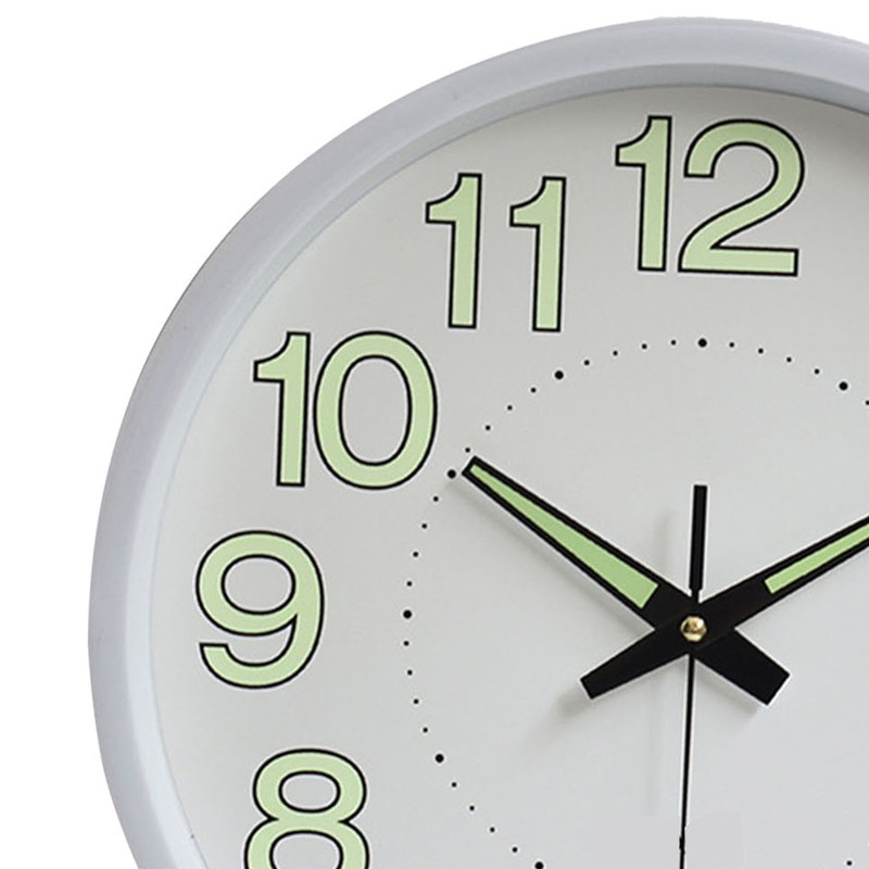 12 Inch Luminous Wall Clock Minimalist Round Quartz Clock for