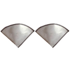 Coffee Filter, 2PCS Permanent Pour Over Coffee Dripper Paperless Drip Cup, Stainless Steel Paperless Drip Cone Coffee Filter for Cups, Mugs, Carafes, Mesh Cone Filter (19cm V-Shape)
