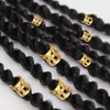 LEBQ 50 Pieces Aluminum Dread Locks Adjustable Metal Cuffs Dreadlocks