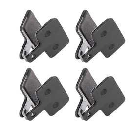 Alomejor Pastillas de Freno para Bicicleta, Material Cobre y Semimetal, 4 Pares, Tamaño 3.5 x 3 x 0.4 cm, con Clips de Resorte
