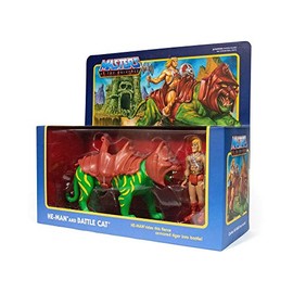 Super7 He-Man and Battle Cat Masters of The Universe Reaction Figures 3 3/4"