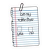 CafePress Valentinenote Small Die Cut Sticker, 3"x4" Matte Finish