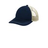 Port Authority Unstructured Snapback Trucker Cap C119, True Navy/ Tan,