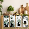 Zeuiwr Boho Black Cat Kitchen Towels Set of 4, Sage