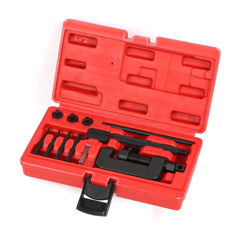 Chain Breaker Tool Kit, 13pc Motorcycle Chain Breaker and Riveting