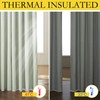 NICETOWN Sage Green 100% Blackout Linen Texture Curtains 84 inches